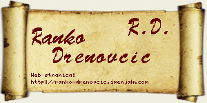 Ranko Drenovčić vizit kartica